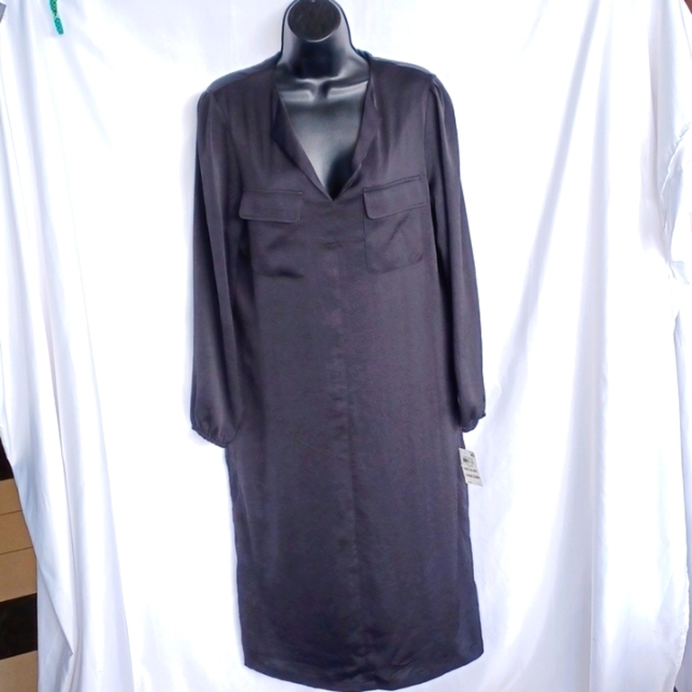 NWT Alfani Core Dress, Black, Silky, Medium, Lined